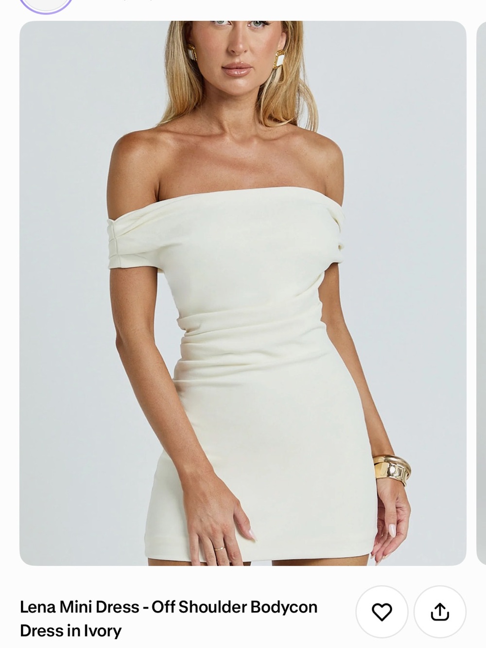 Showpo Lena Mini Dress in Ivory